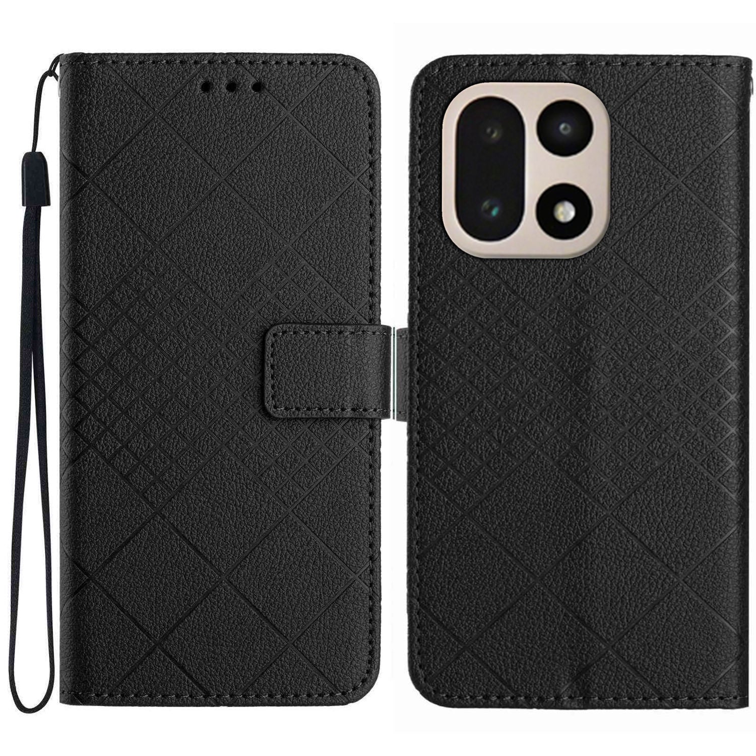 For OnePlus 15 5G Case Wallet Imprint PU Leather Flip Folio Phone Cover