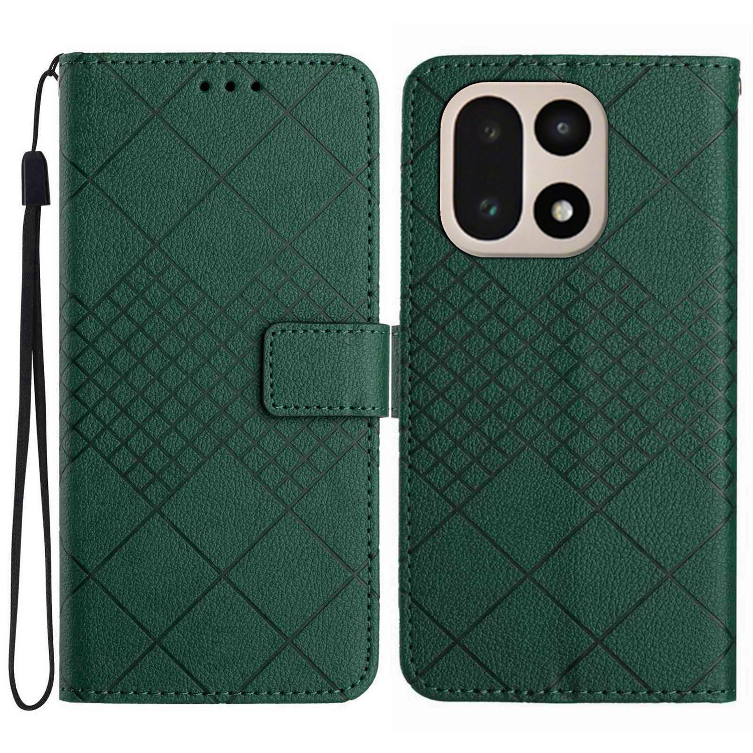 For OnePlus 15 5G Case Wallet Imprint PU Leather Flip Folio Phone Cover