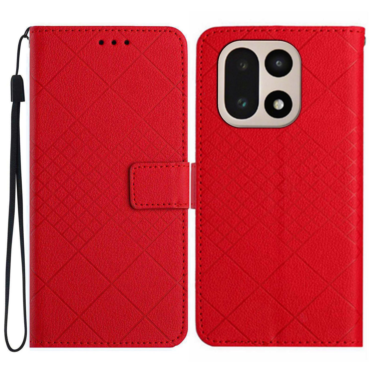 For OnePlus 15 5G Case Wallet Imprint PU Leather Flip Folio Phone Cover
