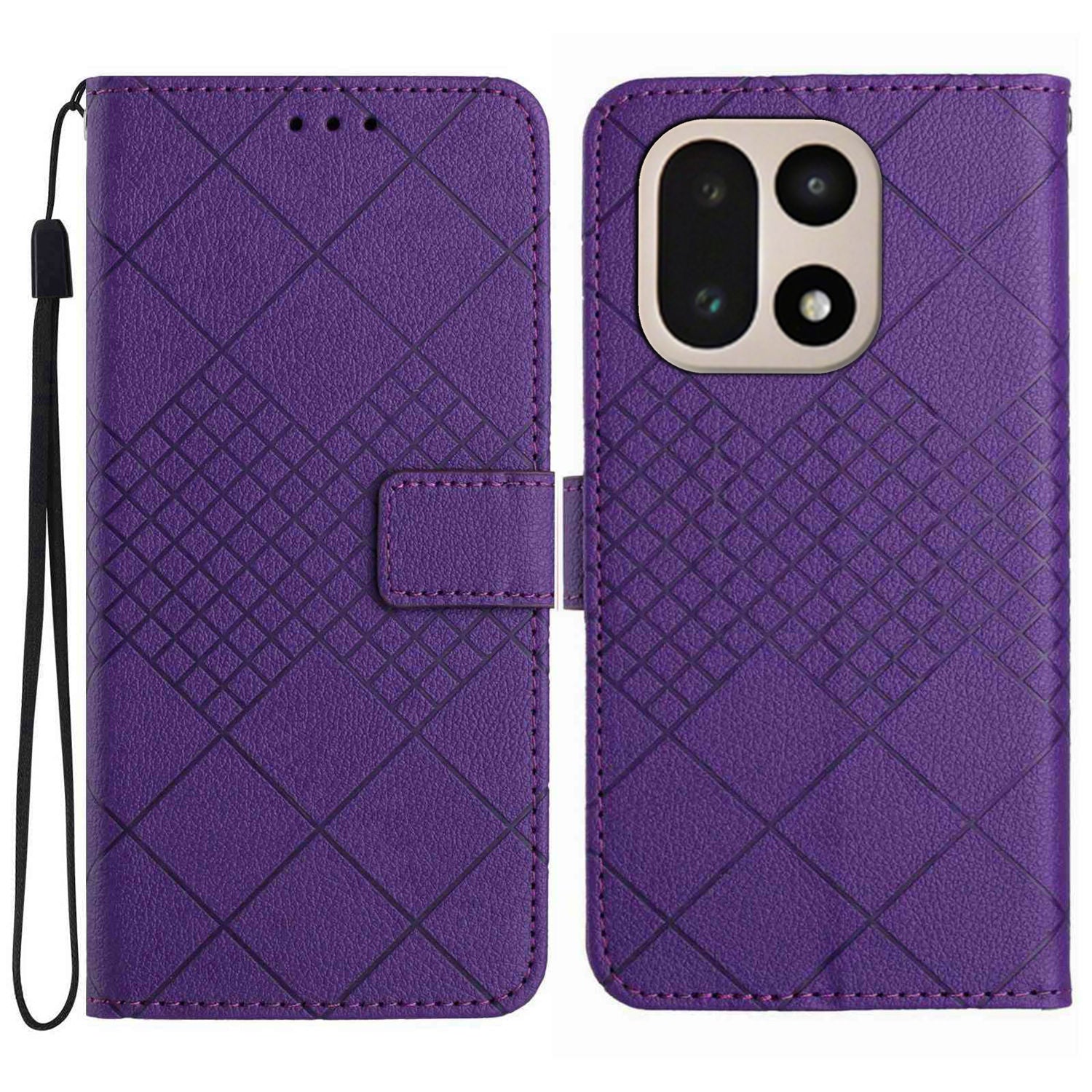 For OnePlus 15 5G Case Wallet Imprint PU Leather Flip Folio Phone Cover