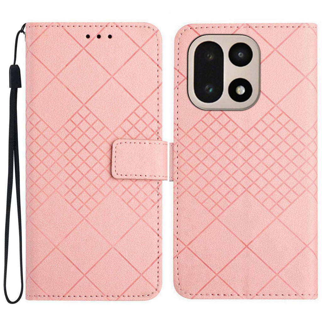 For OnePlus 15 5G Case Wallet Imprint PU Leather Flip Folio Phone Cover