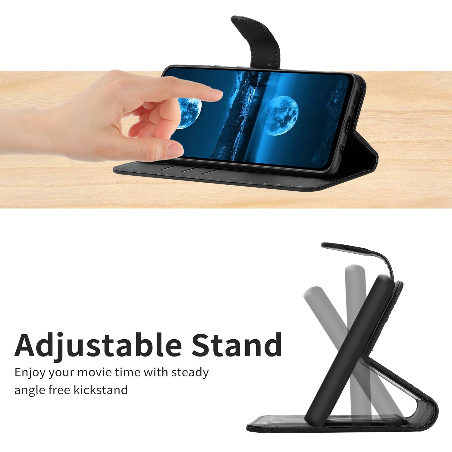 Étui à rabat en cuir PU imprimé avec lignes tactiles pour For Honor X9d 5G 