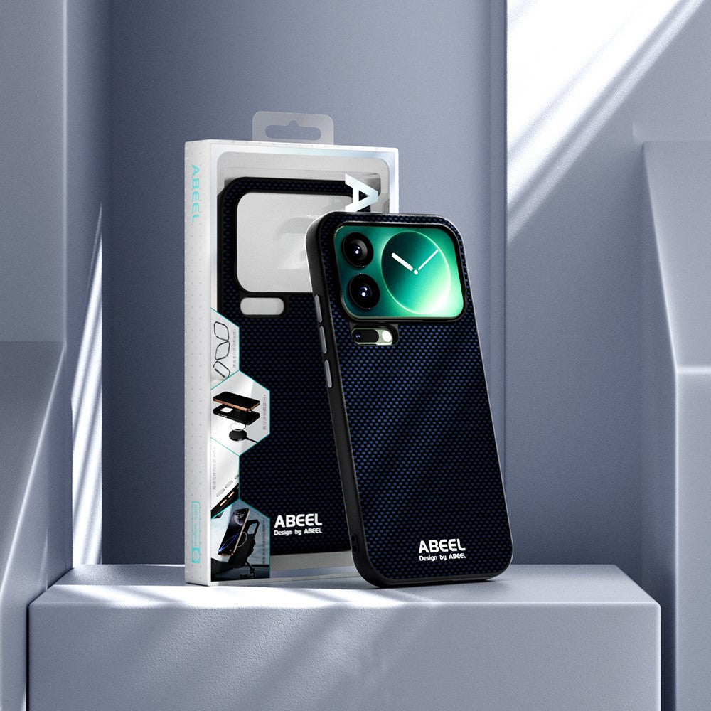 ABEEL For Xiaomi 17 Pro Case Compatible with MagSafe Printed PC TPU Aluminum Alloy Leather Phone Cover