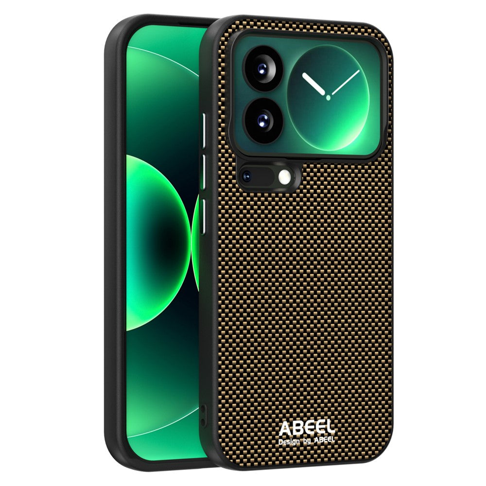 ABEEL For Xiaomi 17 Pro Case Compatible with MagSafe Printed PC TPU Aluminum Alloy Leather Phone Cover