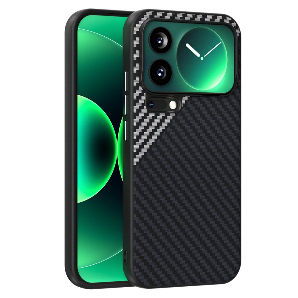 ABEEL For Xiaomi 17 Pro Max Case Compatible with MagSafe Carbon Fiber Texture Back Cover