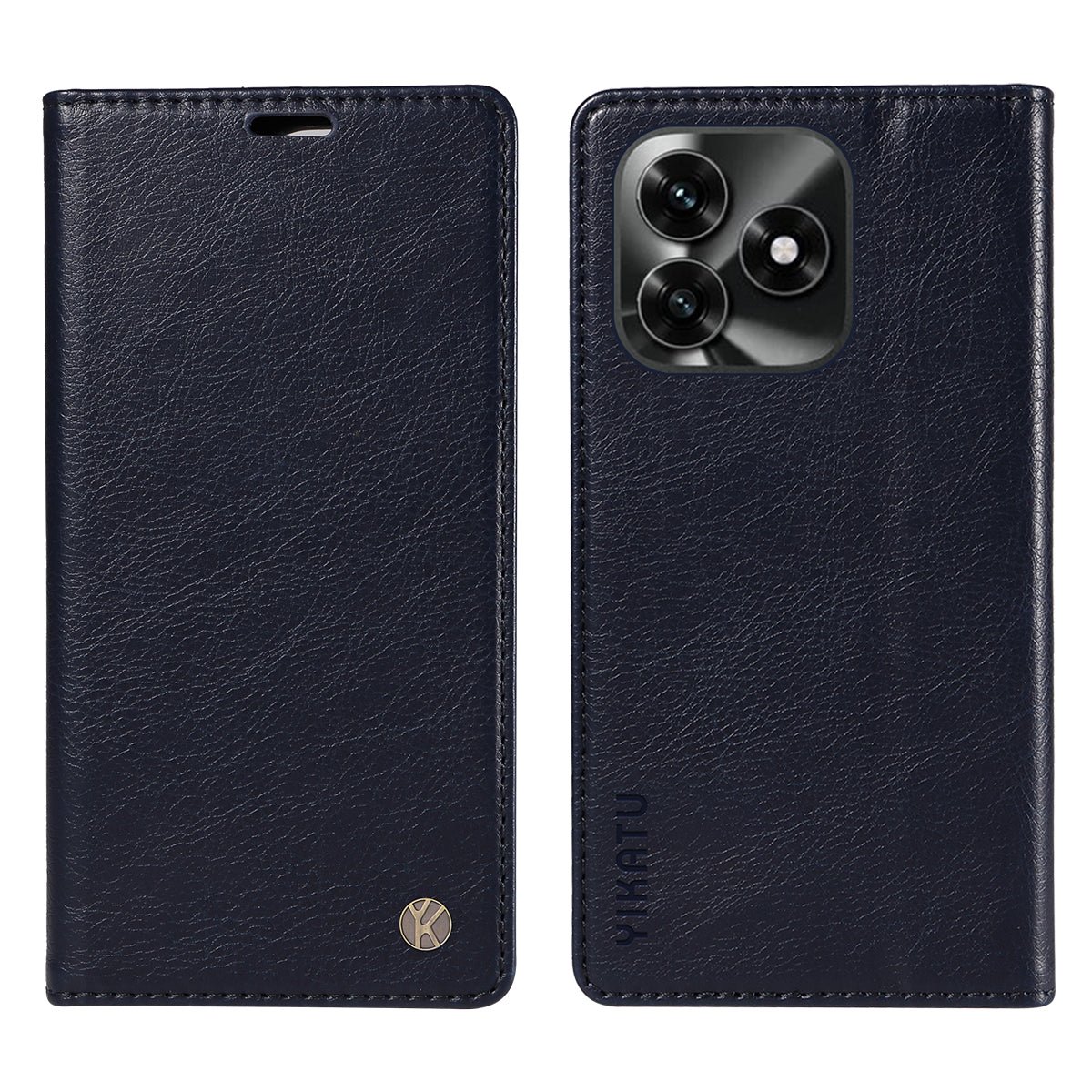 For Honor X5c Plus 4G Wallet Case YIKATU YK-006 Magnetic Closure Leather Phone Cover Litchi Texture