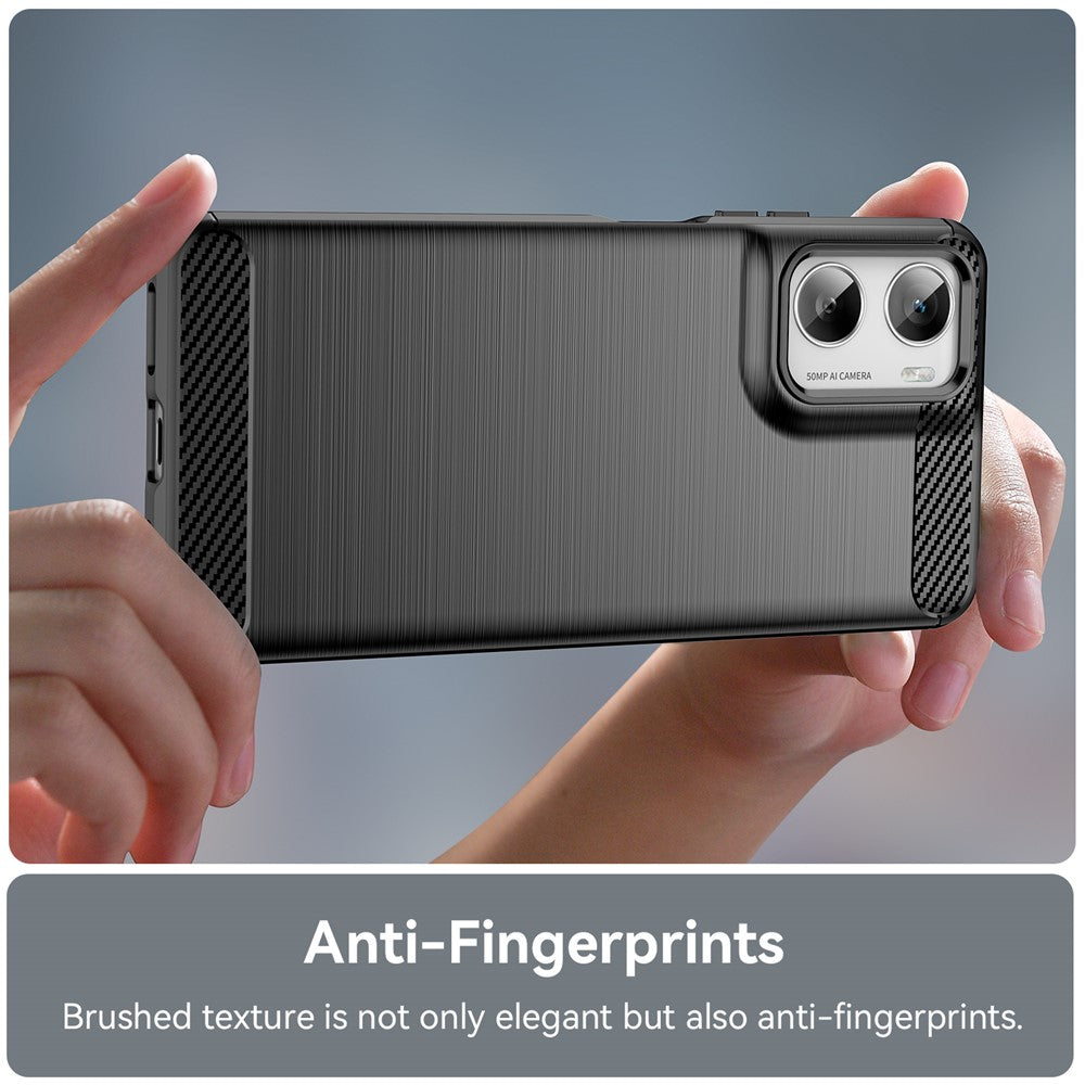 For Motorola Moto G06 4G / G06 Power 4G Case Protective Phone Cover Carbon Fiber Texture Brushed