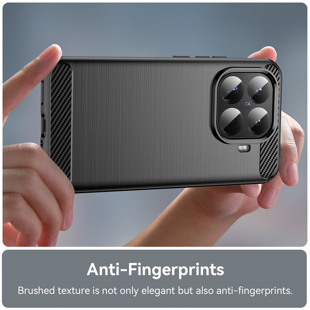 For Xiaomi 15T Pro Case Protective Phone Cover Carbon Fiber Texture Brushed