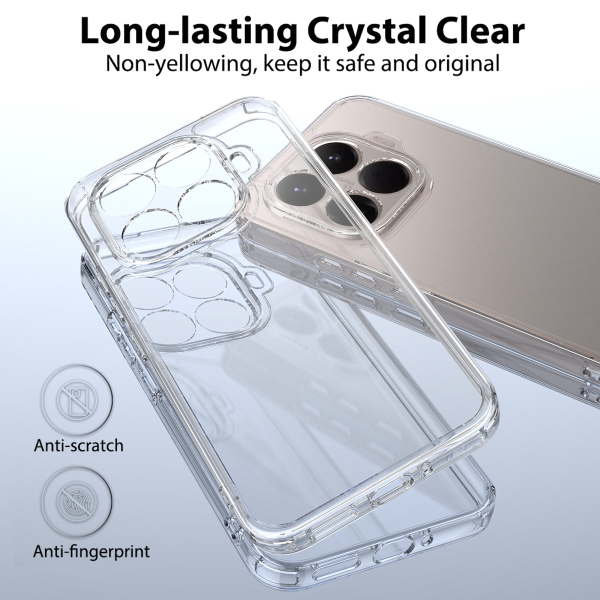 For Xiaomi 15T Pro Clear Phone Case TPU+Acrylic Shockproof Phone Back Cover