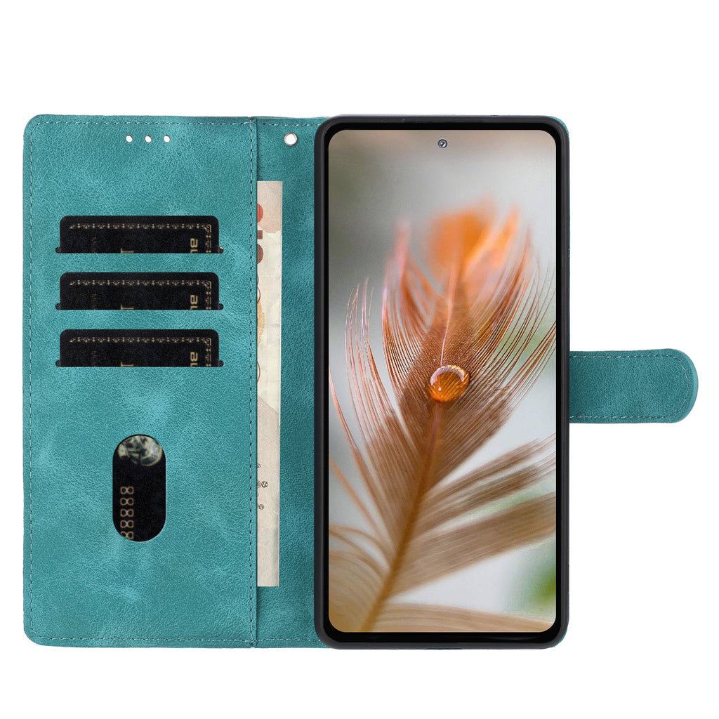 For iPhone 16 Pro Case Garden Imprinted PU Leather Wallet Phone Cover with Wrist Strap