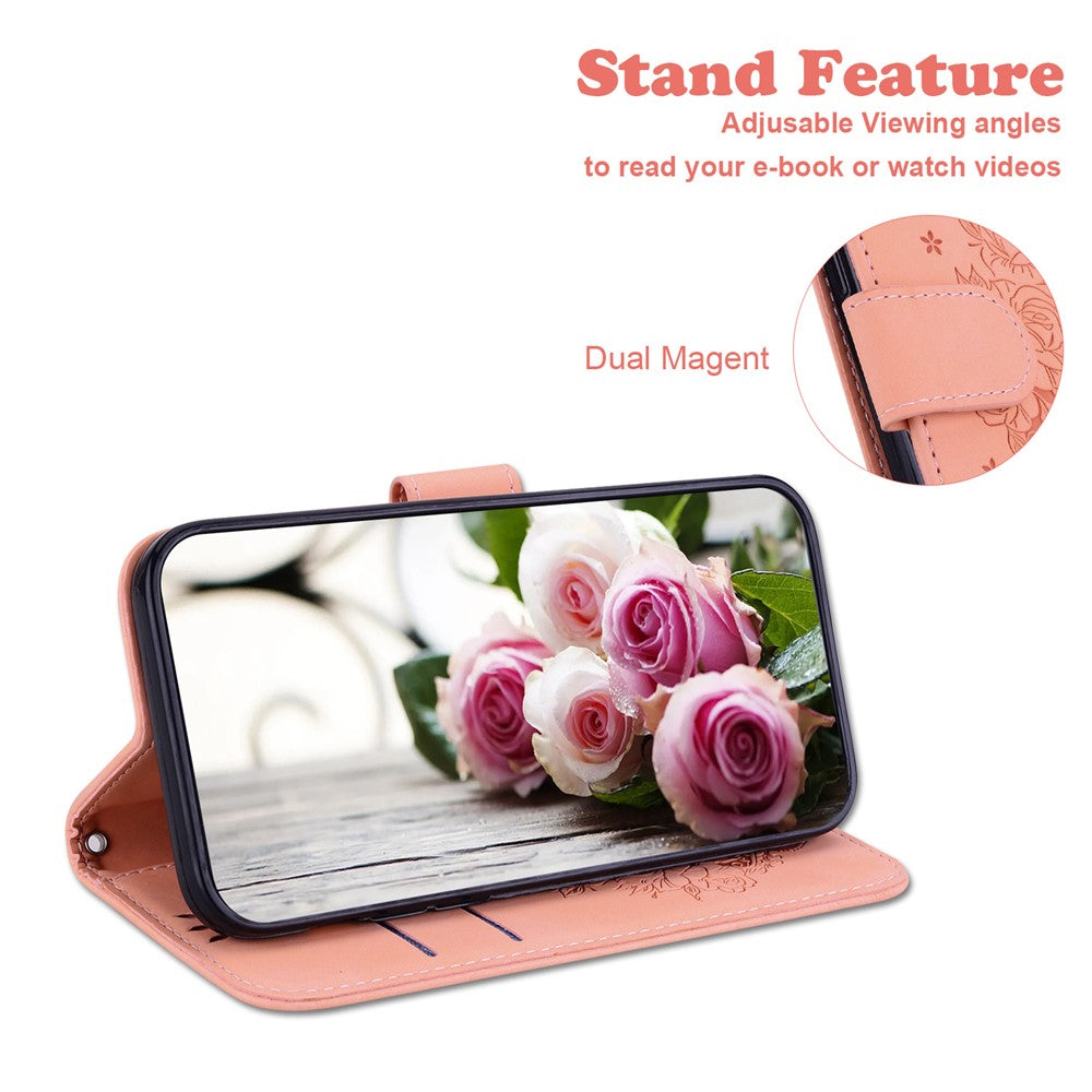 For Honor 400 Smart 5G / 4G / X7d 4G Case Butterfly Flower Imprint PU Leather Wallet Phone Cover with Strap