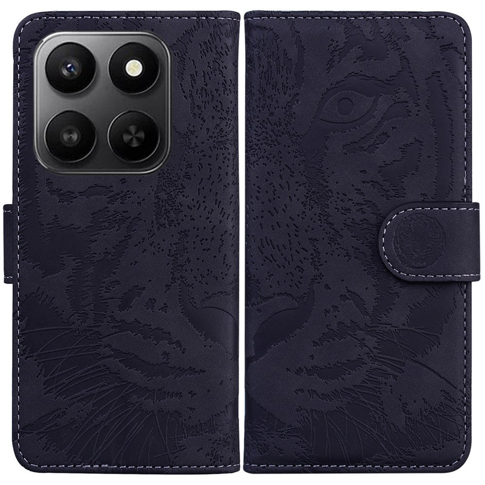 For Honor 400 Smart 5G / 4G / X7d 4G Case Tiger Imprint Leather Wallet Phone Cover