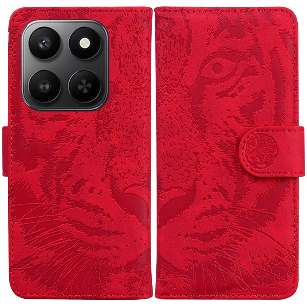 For Honor 400 Smart 5G / 4G / X7d 4G Case Tiger Imprint Leather Wallet Phone Cover