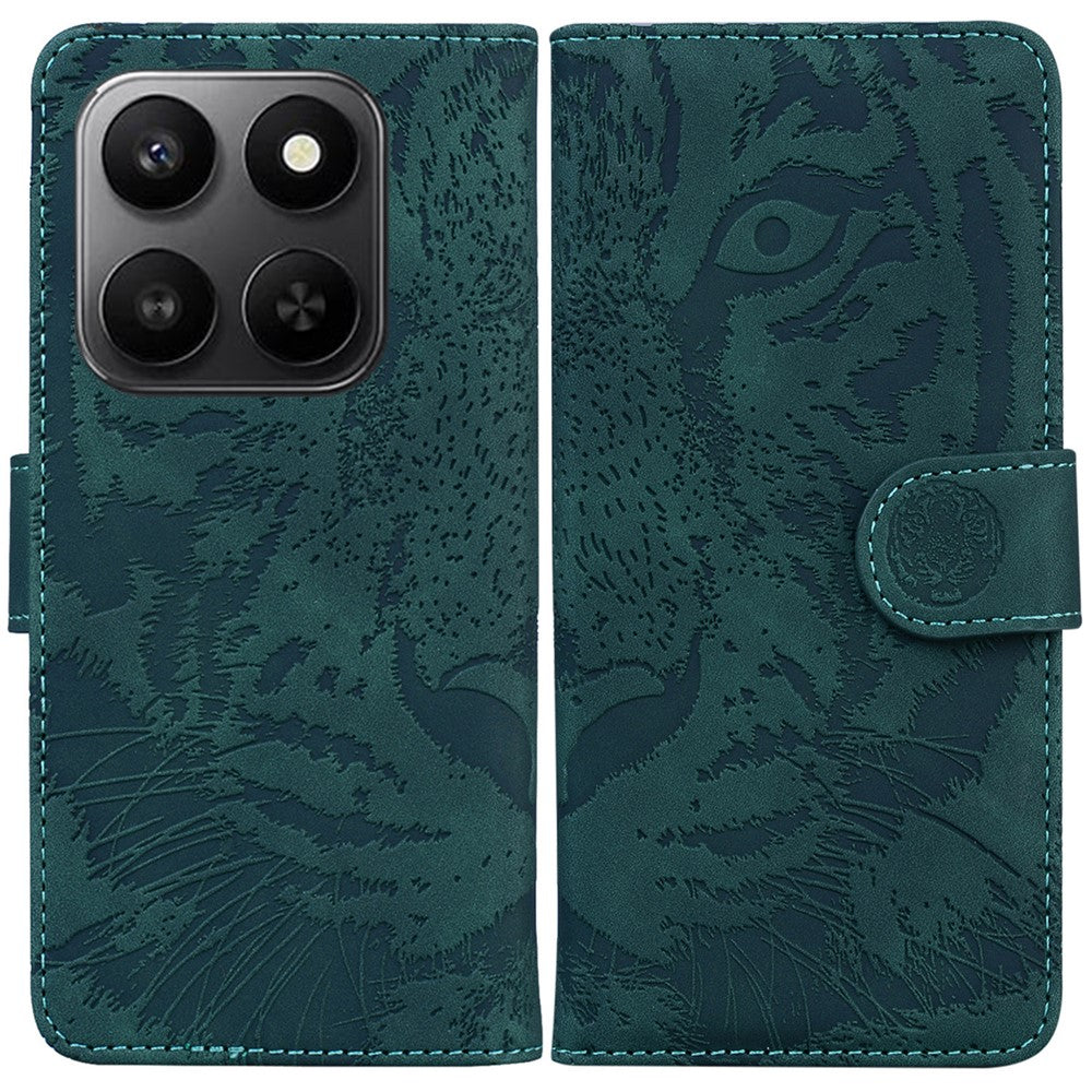 For Honor 400 Smart 5G / 4G / X7d 4G Case Tiger Imprint Leather Wallet Phone Cover