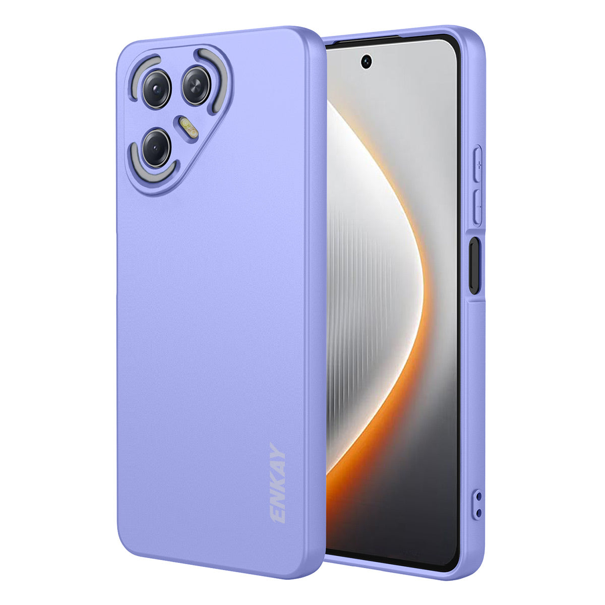 For TECNO Pova 7 5G Silicone Case ENKAY HAT PRINCE Straight Edge Cell Phone Back Cover