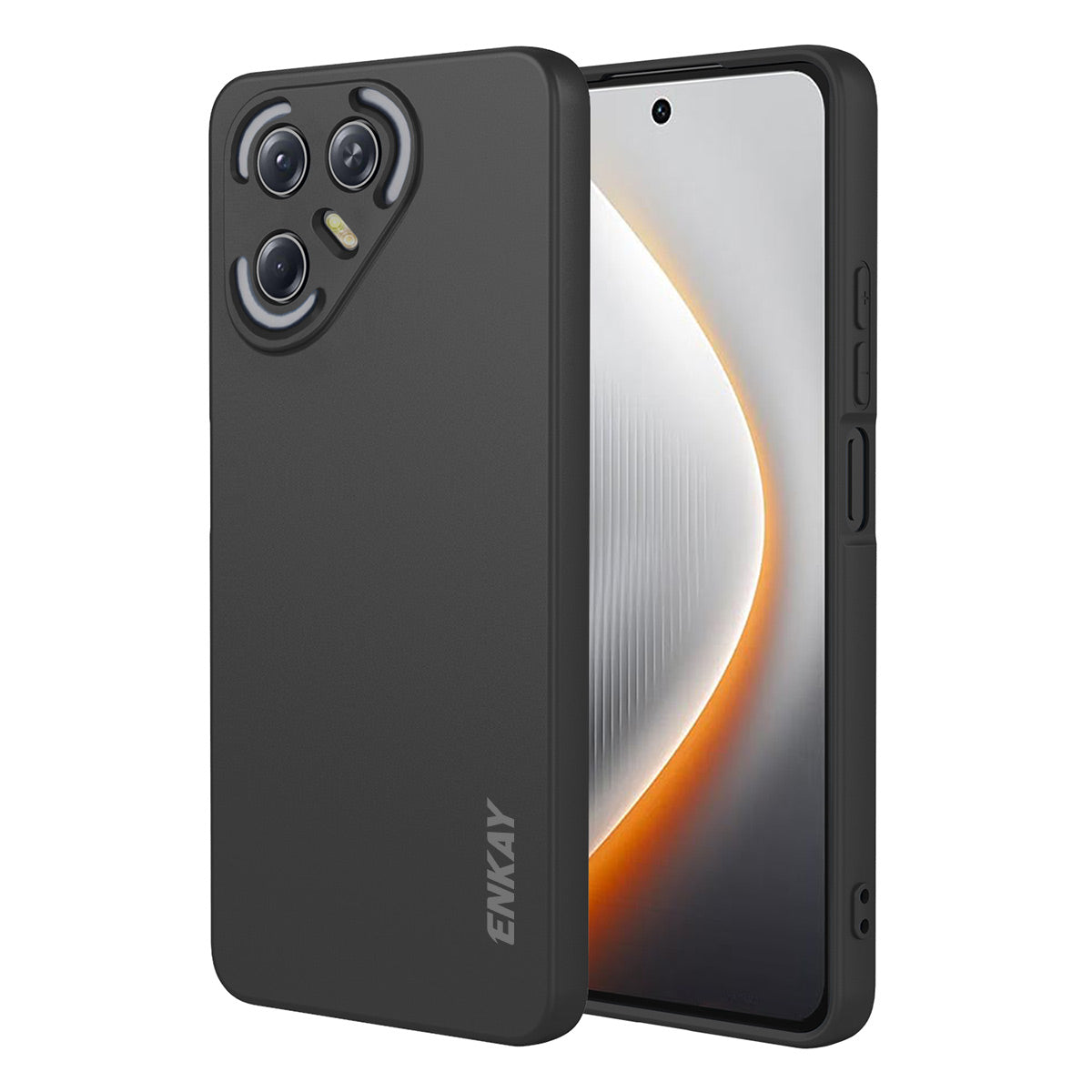 For TECNO Pova 7 5G Silicone Case ENKAY HAT PRINCE Straight Edge Cell Phone Back Cover