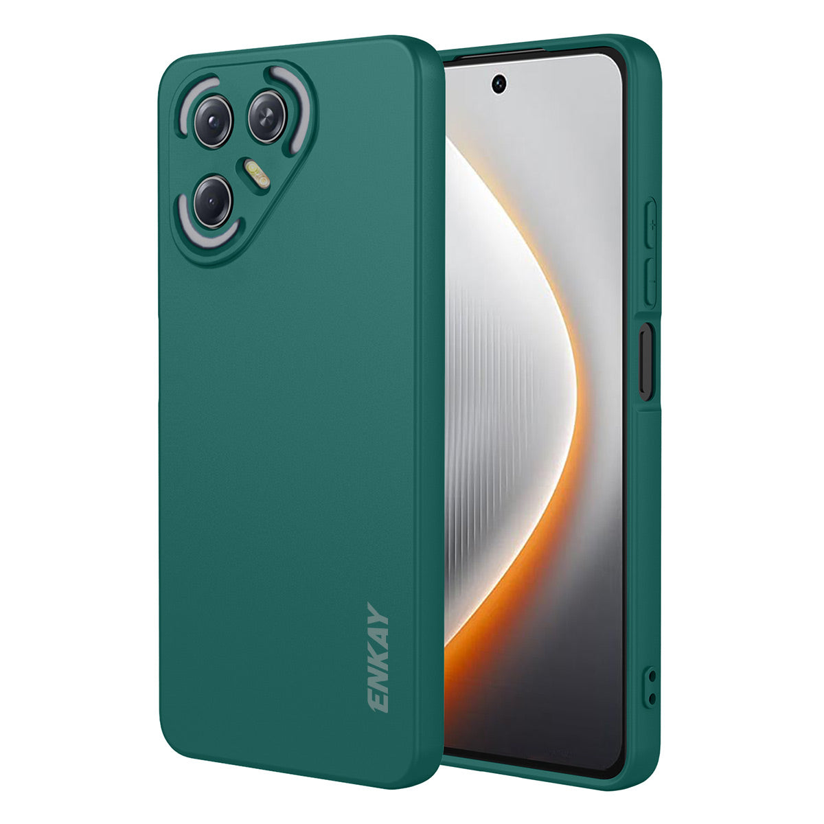 For TECNO Pova 7 5G Silicone Case ENKAY HAT PRINCE Straight Edge Cell Phone Back Cover