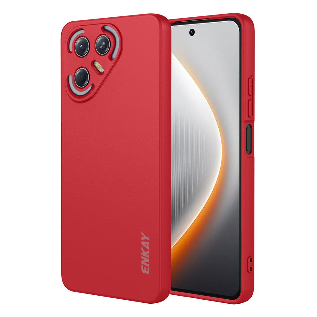 For TECNO Pova 7 5G Silicone Case ENKAY HAT PRINCE Straight Edge Cell Phone Back Cover