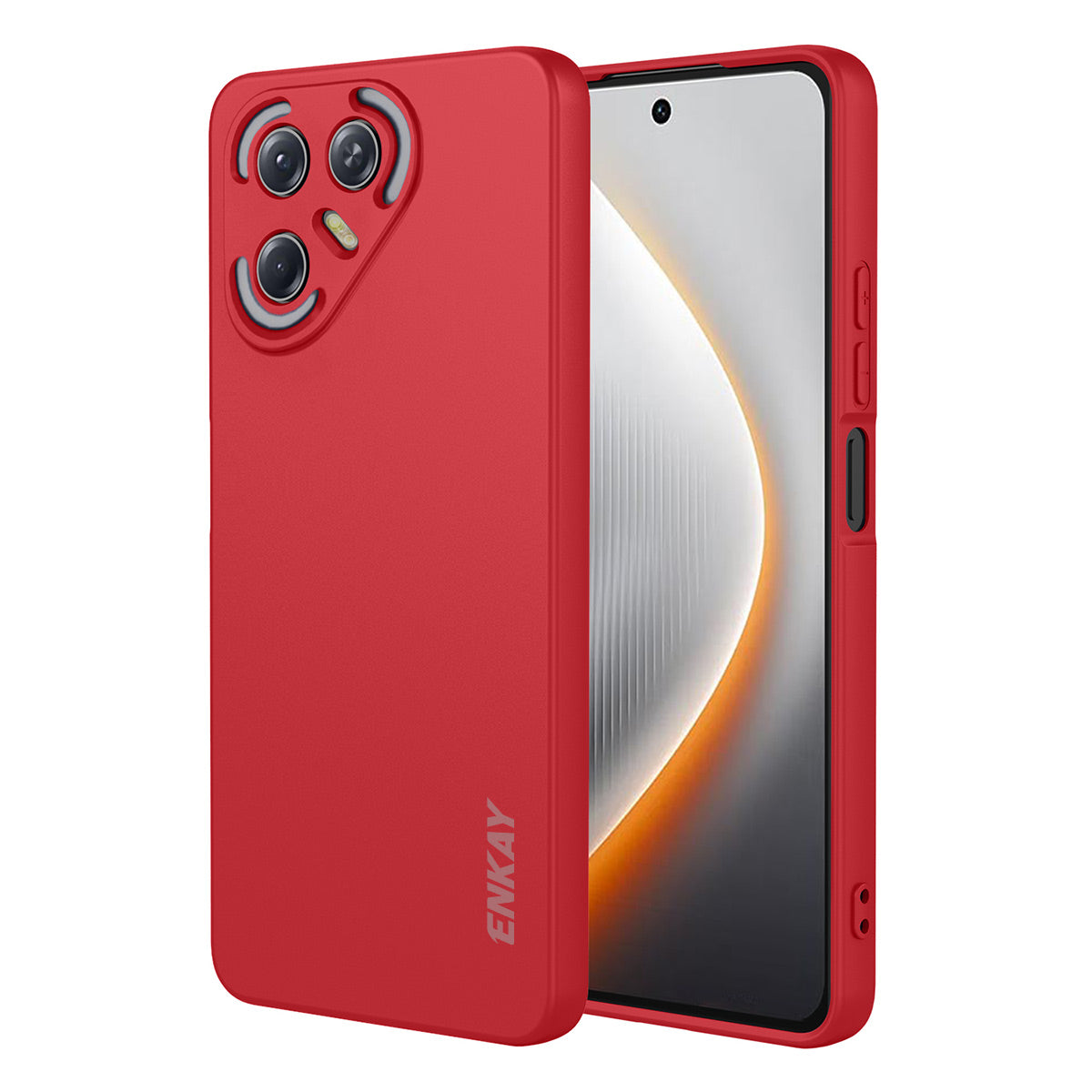 For TECNO Pova 7 5G Silicone Case ENKAY HAT PRINCE Straight Edge Cell Phone Back Cover