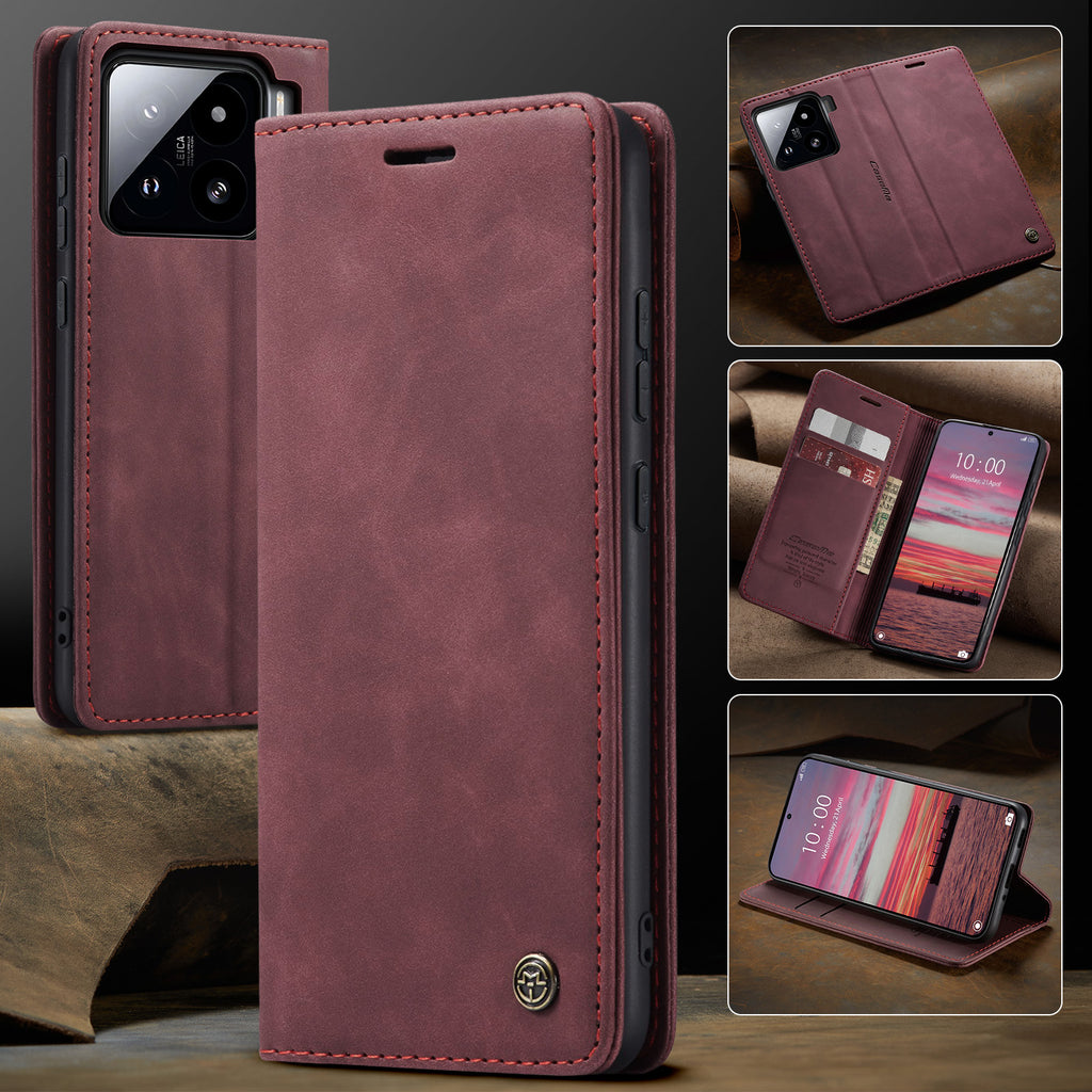 For Xiaomi 15 Wallet Case CASEME 013 Series PU Leather Phone Cover Stand