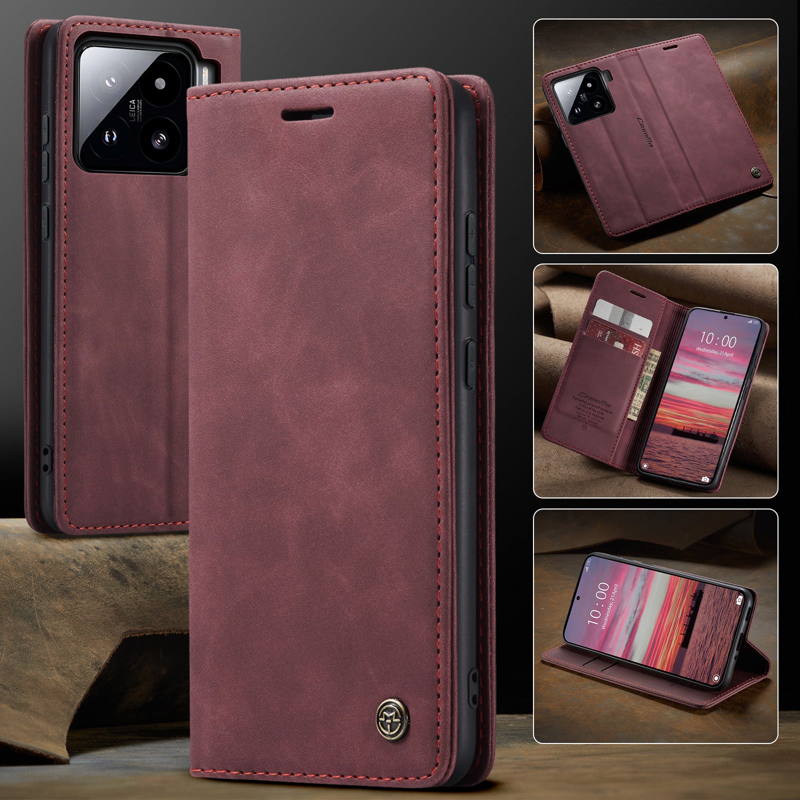 For Xiaomi 15 Wallet Case CASEME 013 Series PU Leather Phone Cover Stand