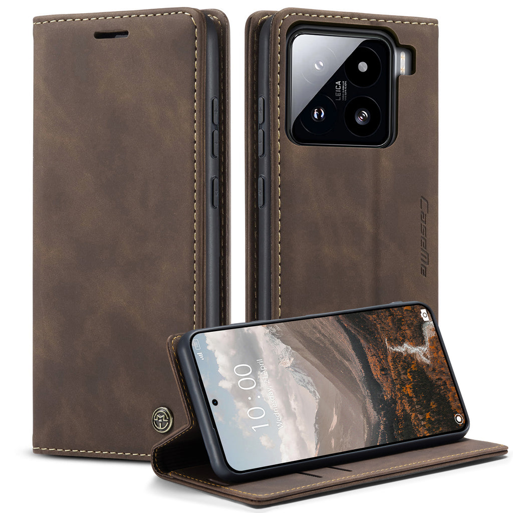 For Xiaomi 15 Wallet Case CASEME 013 Series PU Leather Phone Cover Stand