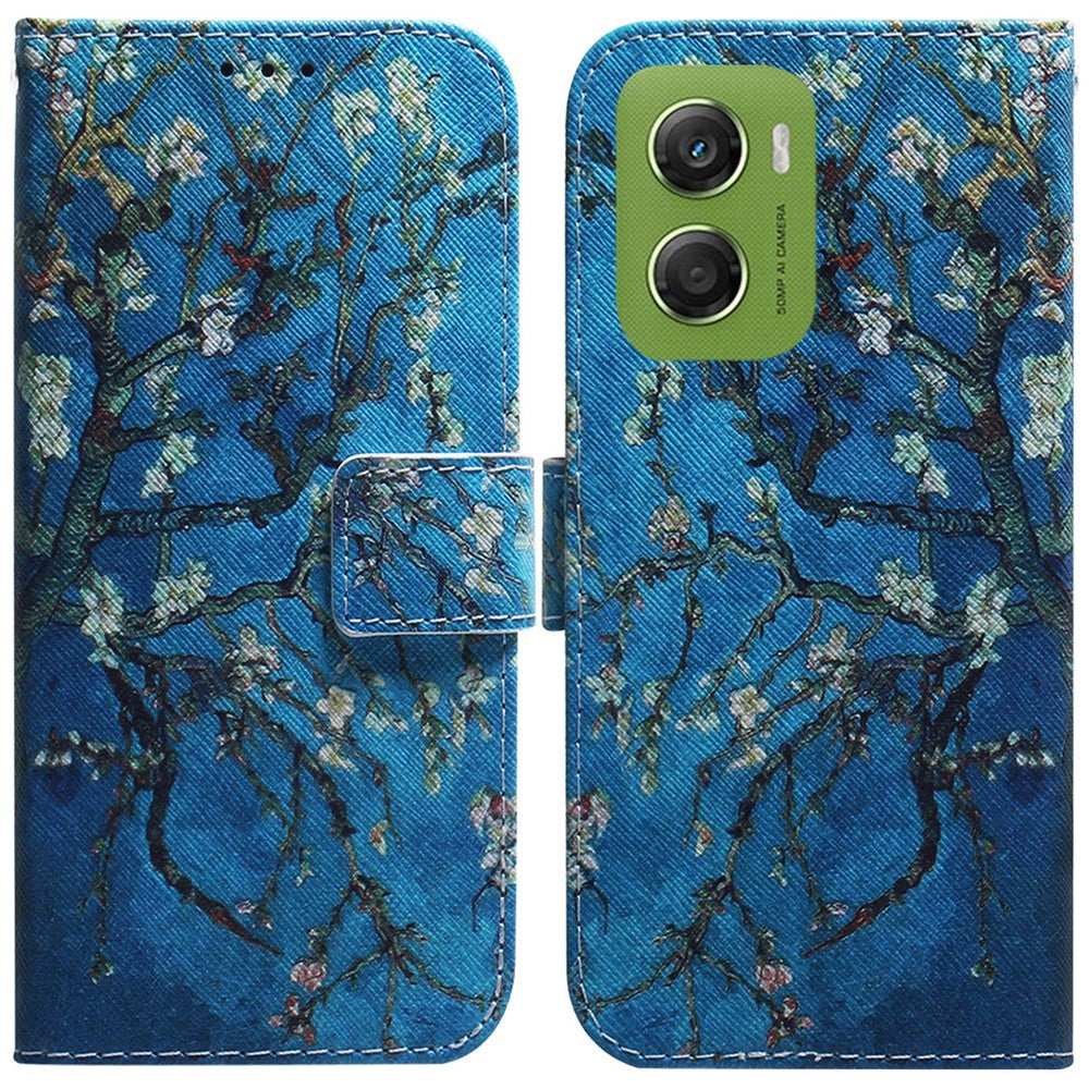 For Motorola Moto G06 4G Wallet Case Pattern Print Leather Phone Cover