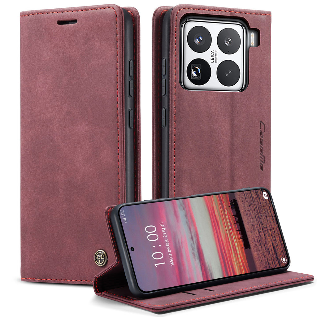 For Xiaomi 15 Pro Wallet Case CASEME 013 Series PU Leather Phone Cover Stand