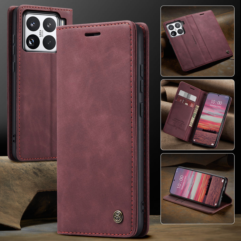 For Xiaomi 15 Pro Wallet Case CASEME 013 Series PU Leather Phone Cover Stand