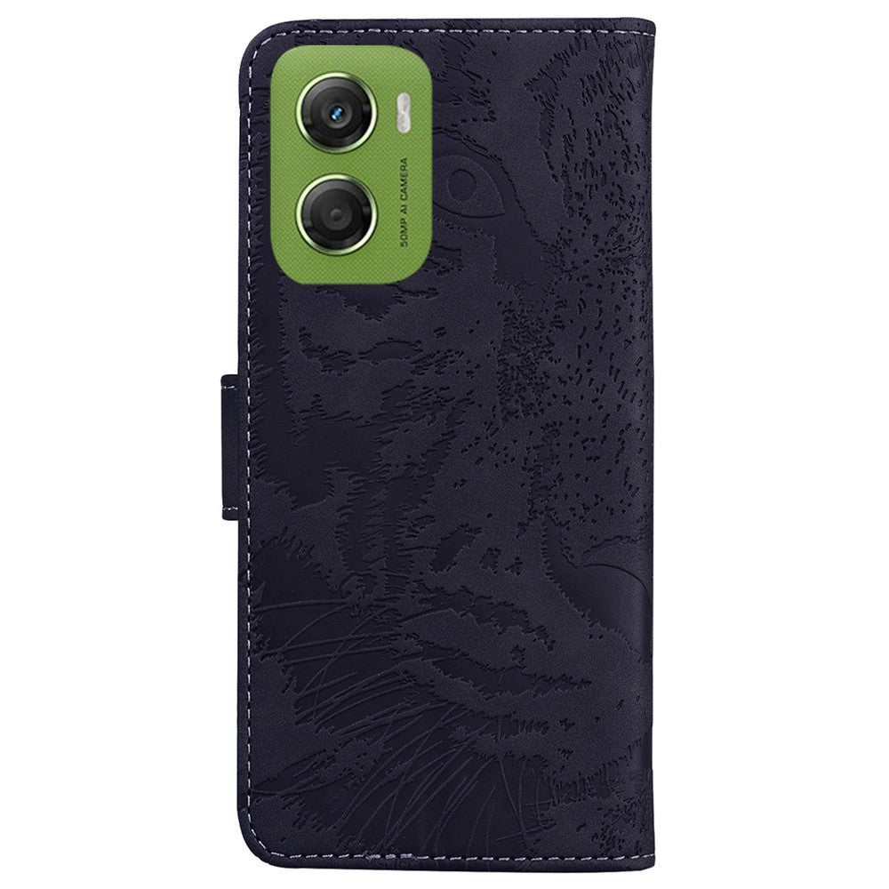 For Motorola Moto G06 4G Case Tiger Imprint Leather Wallet Phone Cover