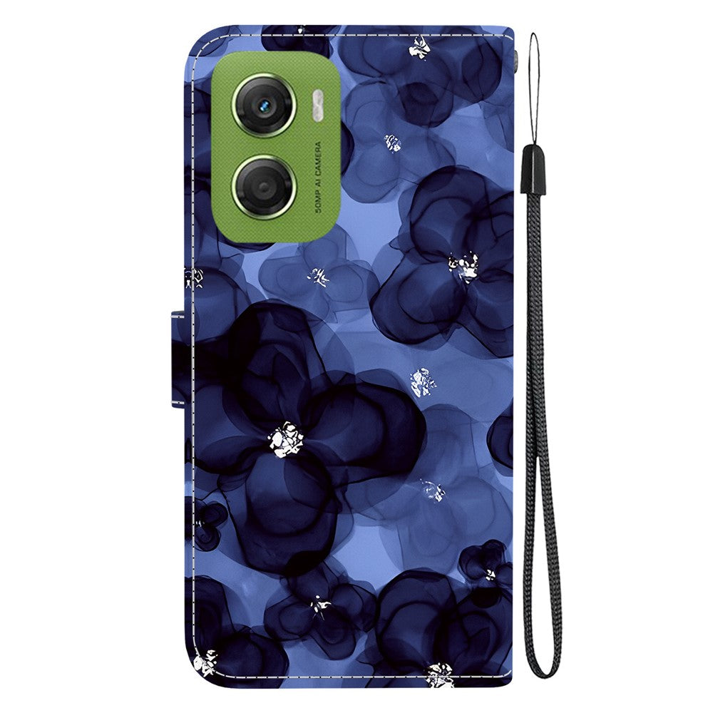 For Motorola Moto G06 4G Wallet Case Pattern Printing Leather Stand Phone Cover with Strap