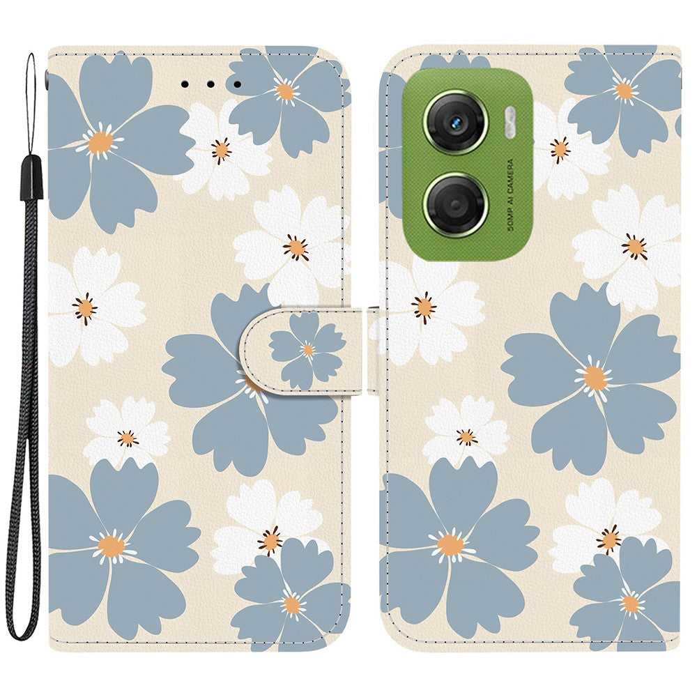 For Motorola Moto G06 4G Wallet Case Pattern Printing Leather Stand Phone Cover with Strap