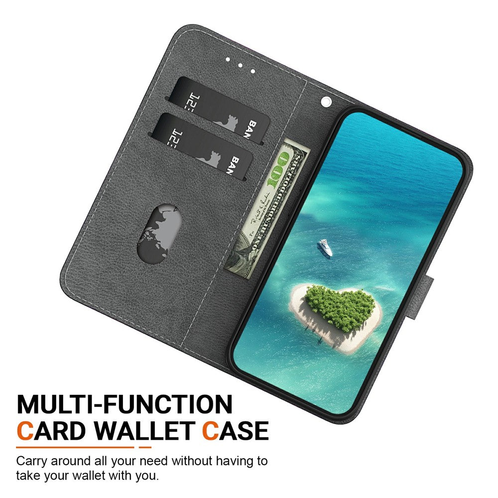 For Oppo F31 Pro+ 5G  /  A6 GT 5G Wallet Phone Case Anti-Drop Pattern Printing Leather Flip Cover with Strap