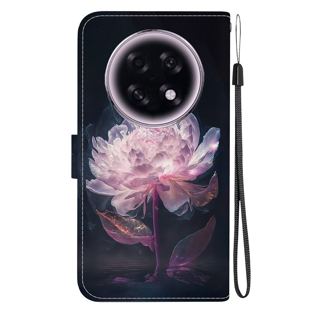 For Oppo F31 Pro+ 5G  /  A6 GT 5G Wallet Phone Case Anti-Drop Pattern Printing Leather Flip Cover with Strap