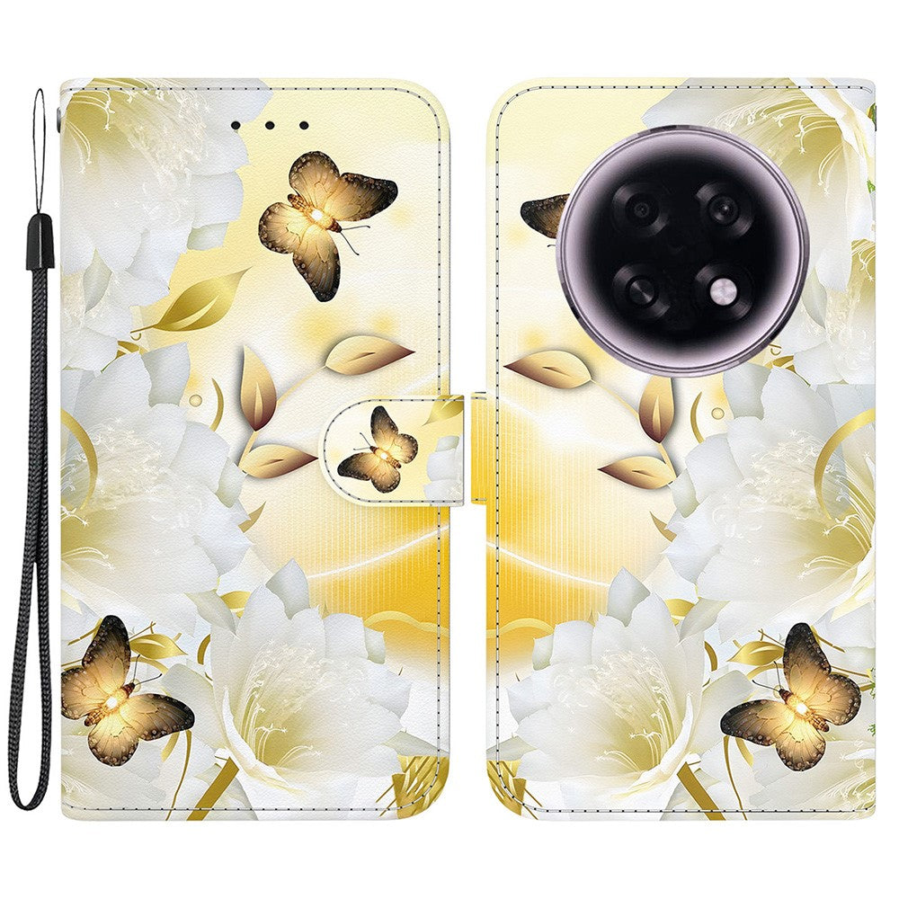 Funda tipo cartera para Oppo F31 Pro+ 5G / A6 GT 5G, resistente a caídas, con estampado, de piel y con correa.