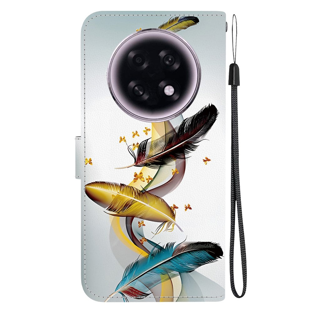For Oppo F31 Pro+ 5G  /  A6 GT 5G Case Pattern Printing Leather Flip Wallet Phone Cover with Lanyard
