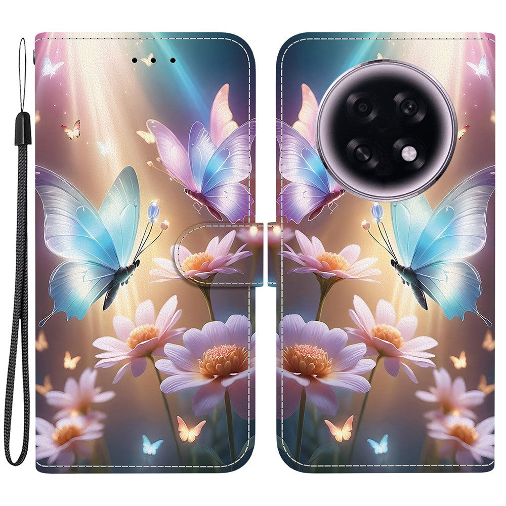 For Oppo F31 Pro+ 5G  /  A6 GT 5G Case Pattern Printing Leather Flip Wallet Phone Cover with Lanyard