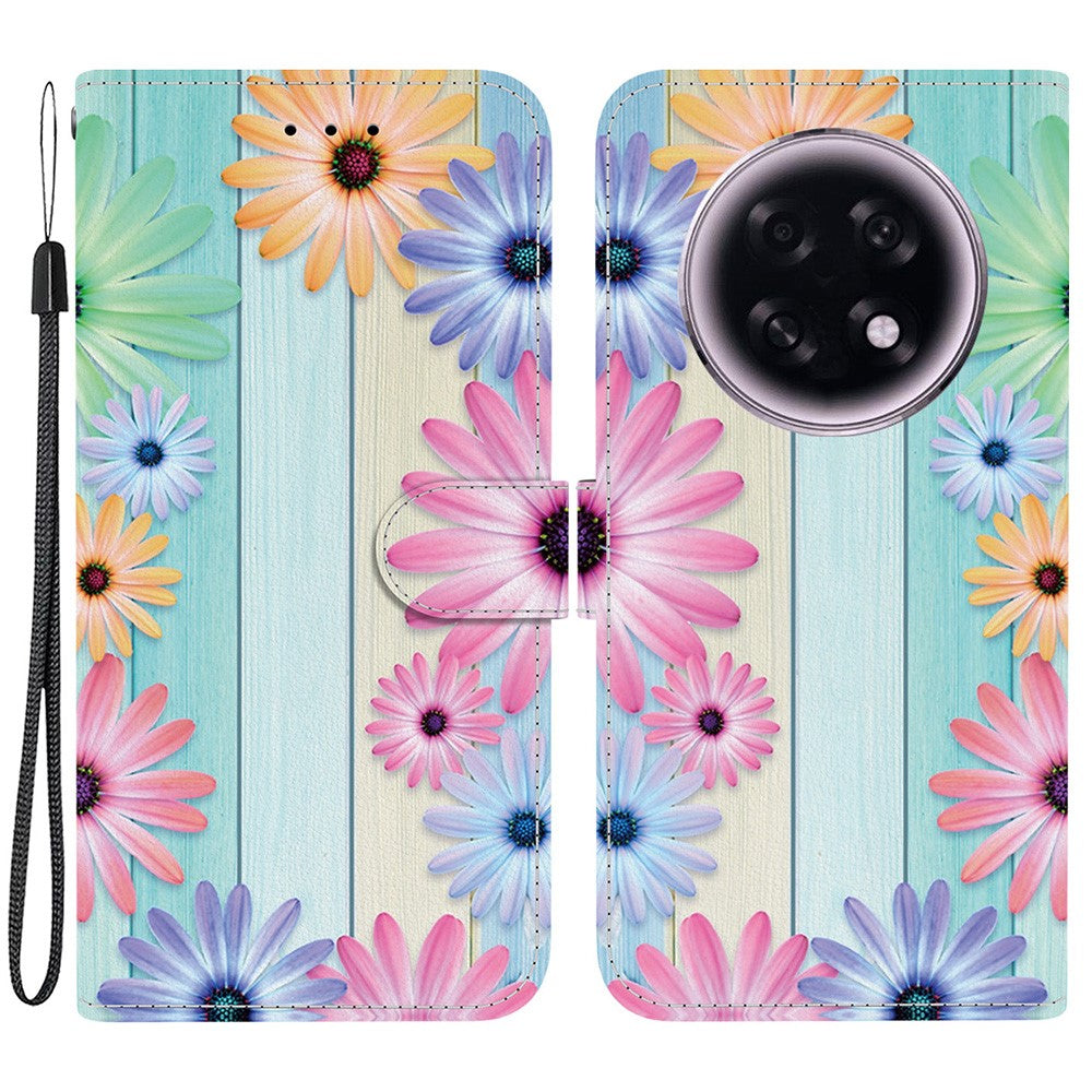 For Oppo F31 Pro+ 5G  /  A6 GT 5G Case Pattern Printing Leather Flip Wallet Phone Cover with Lanyard