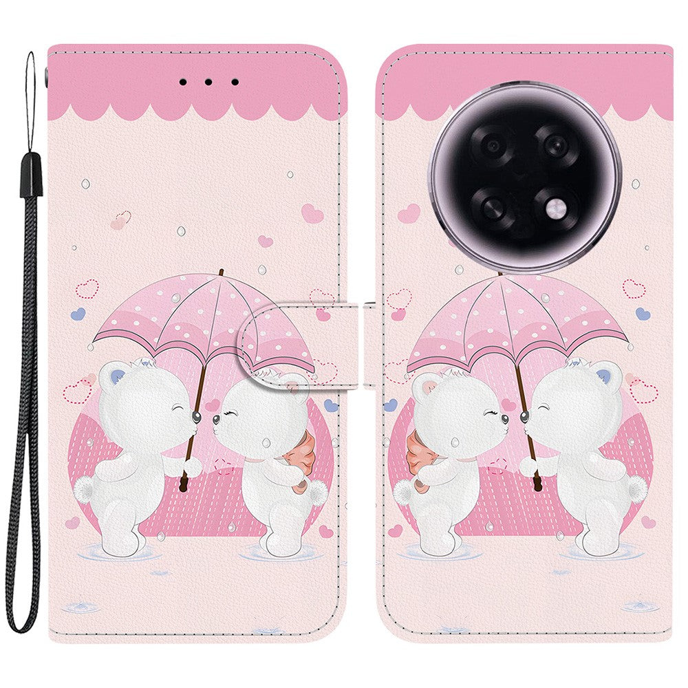 For Oppo F31 Pro+ 5G  /  A6 GT 5G Case Pattern Printing Leather Flip Wallet Phone Cover with Lanyard