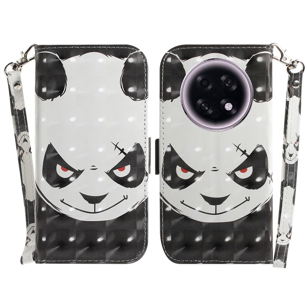 For Oppo F31 Pro+ 5G  /  A6 GT 5G Case Pattern Printing Leather Wallet Phone Cover with Wrist Strap