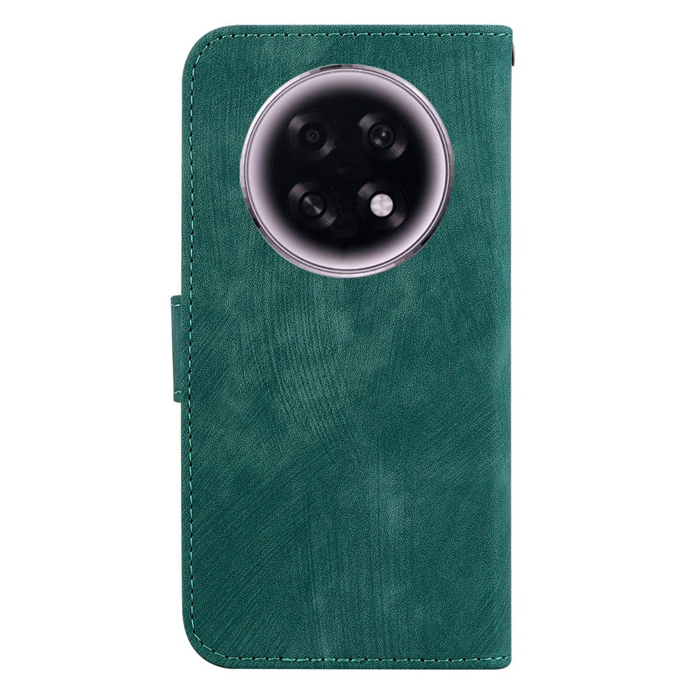 For Oppo F31 Pro+ 5G  /  A6 GT 5G Wallet Case Tiger Imprint Leather Shockproof Phone Cover with Wrist Strap