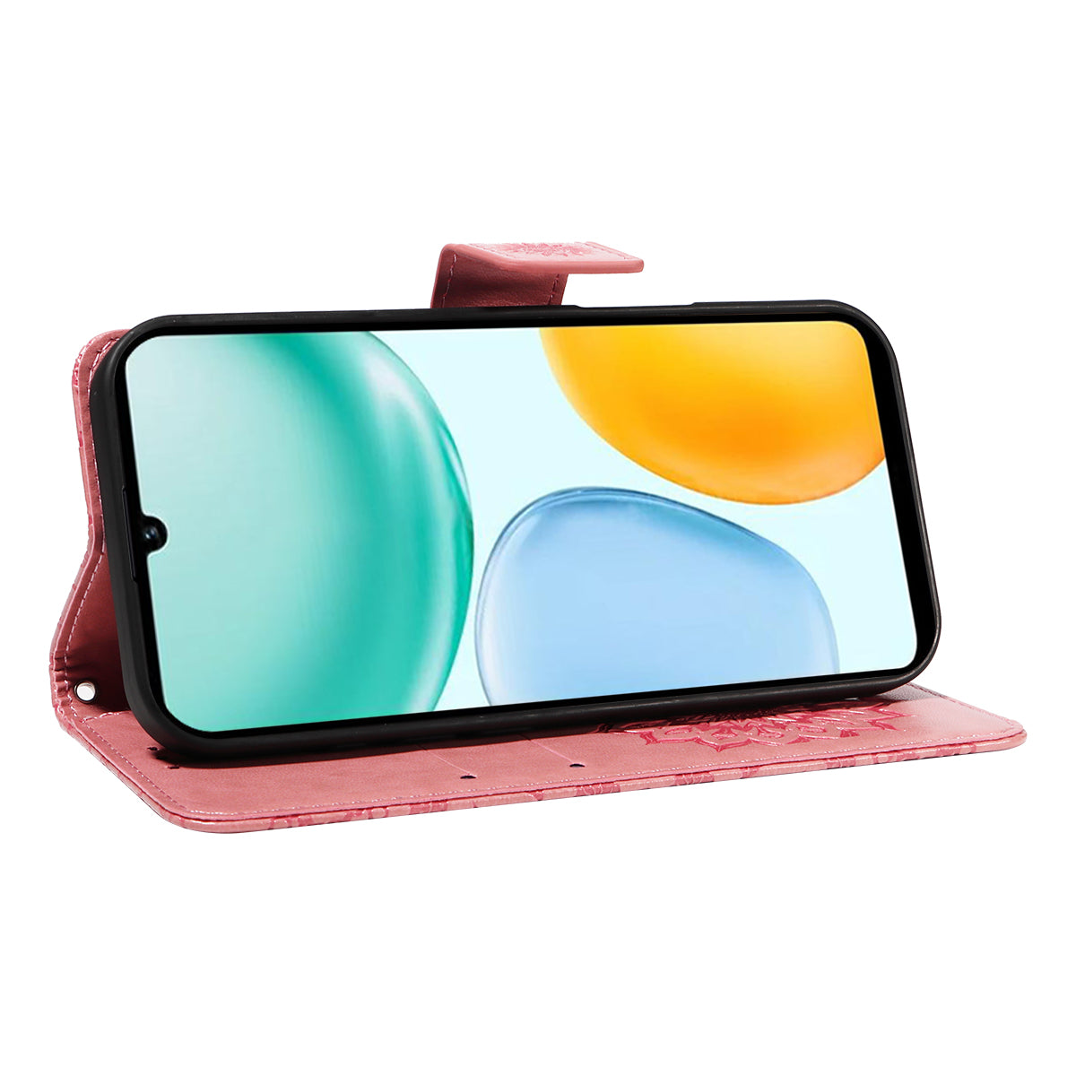 For Honor X5c Plus 4G Leather Wallet Case Sunflower Imprinted Phone Cover