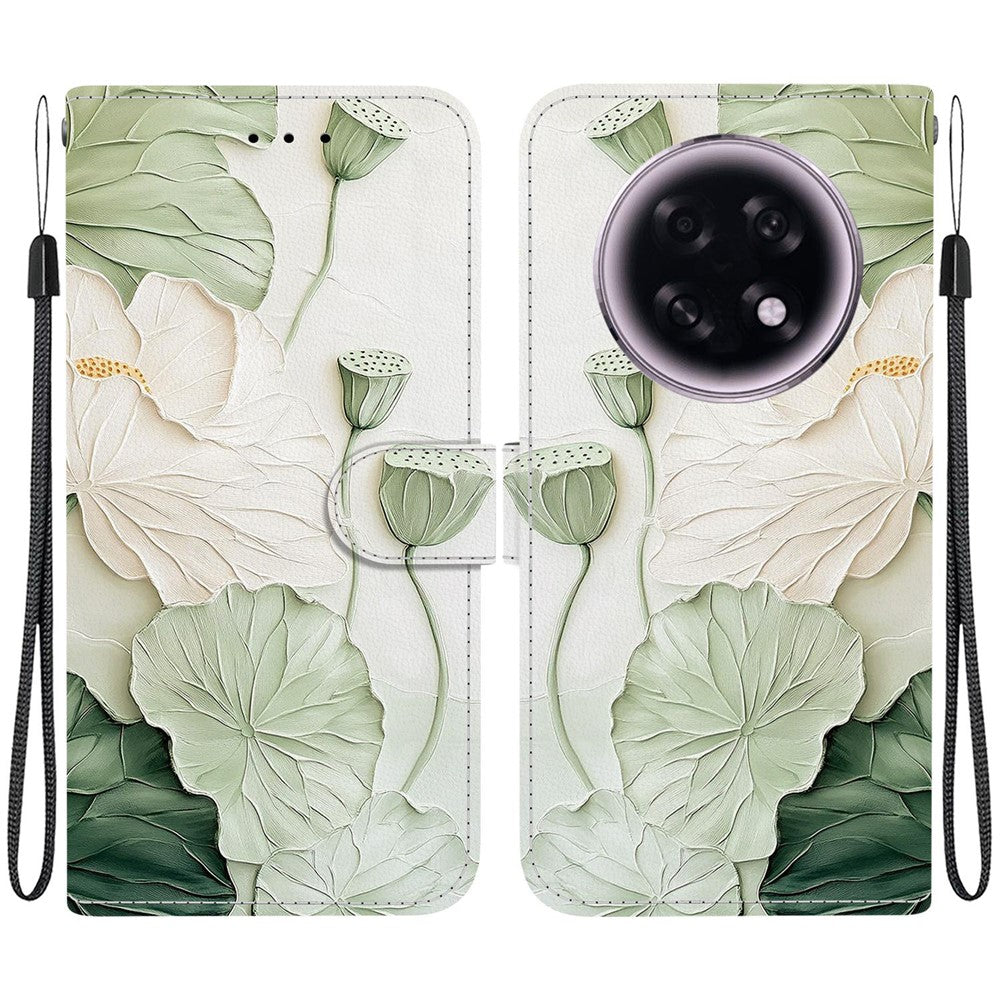 For Oppo F31 Pro+ 5G  /  A6 GT 5G Wallet Case Pattern Printing Leather Stand Phone Cover with Strap