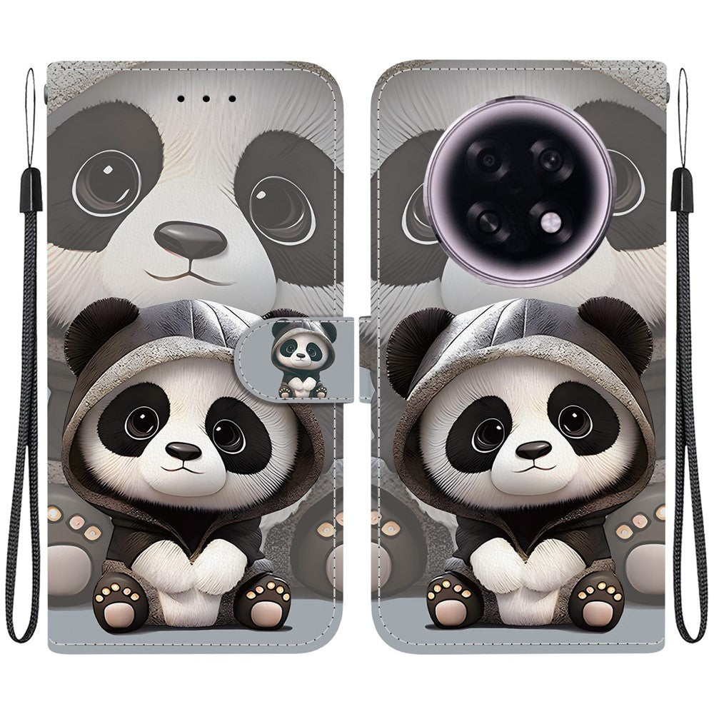 For Oppo F31 Pro+ 5G  /  A6 GT 5G Wallet Case Pattern Printing Leather Stand Phone Cover with Strap