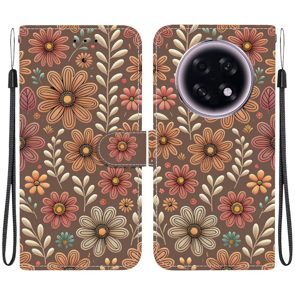 For Oppo F31 Pro+ 5G  /  A6 GT 5G Wallet Case Pattern Printing Leather Stand Phone Cover with Strap