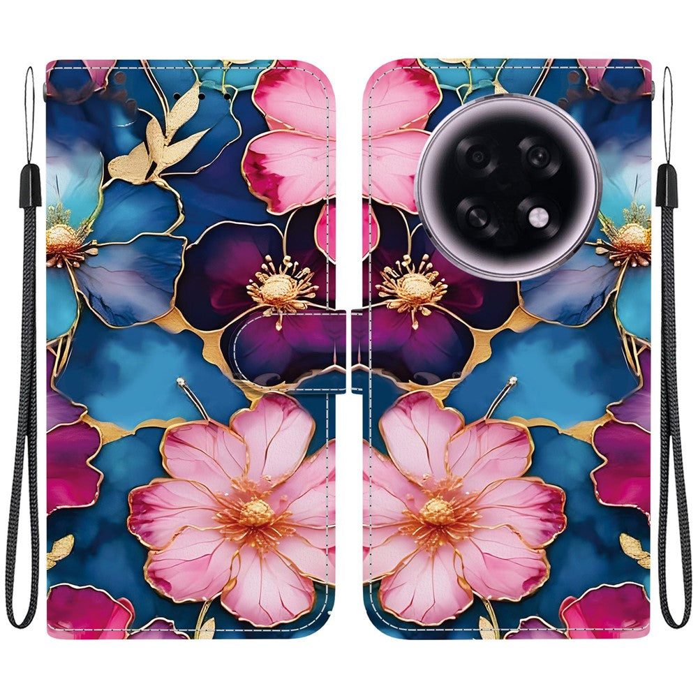 For Oppo F31 Pro+ 5G  /  A6 GT 5G Wallet Case Pattern Printing Leather Stand Phone Cover with Strap