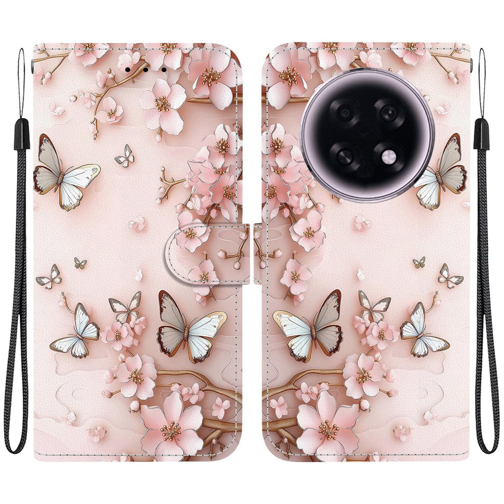 For Oppo F31 Pro+ 5G  /  A6 GT 5G Wallet Case Pattern Printing Leather Stand Phone Cover with Strap