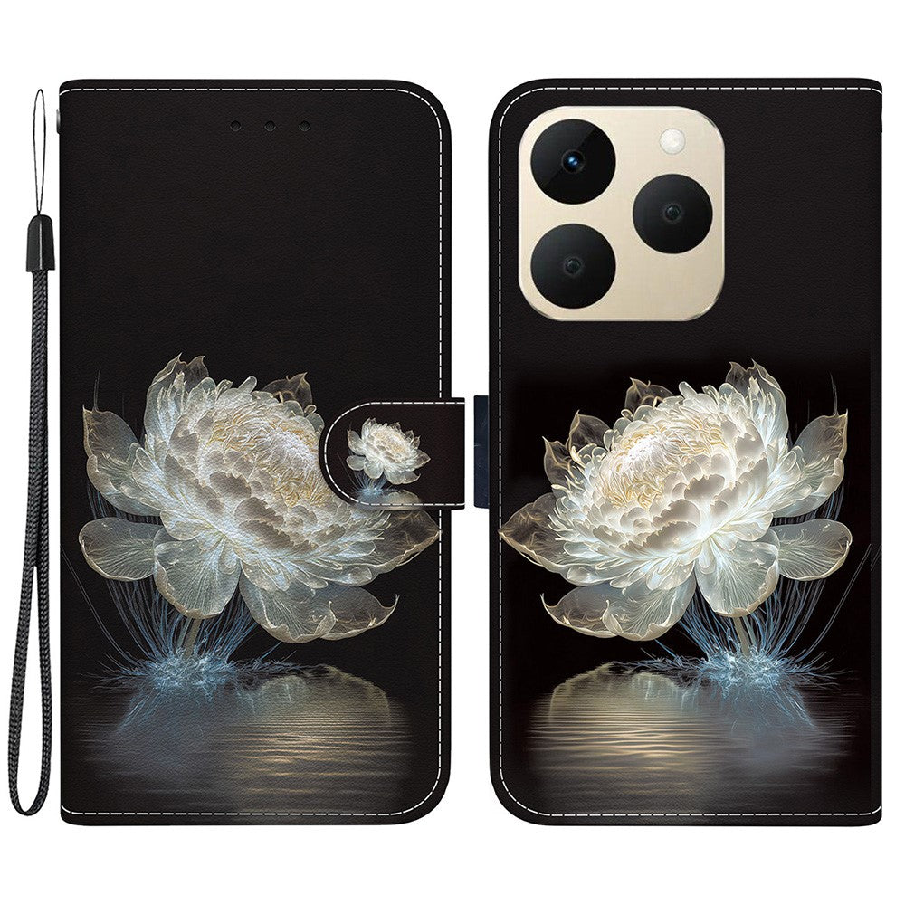 For Realme 15T 5G Wallet Phone Case Anti-Drop Pattern Printing Leather Flip Cover with Strap