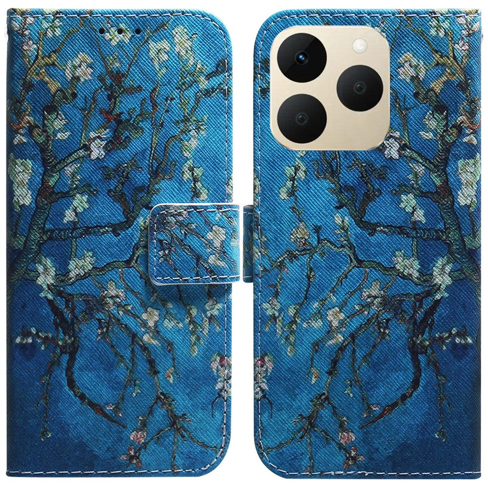 Funda tipo cartera de piel con estampado para Realme 15T 5G