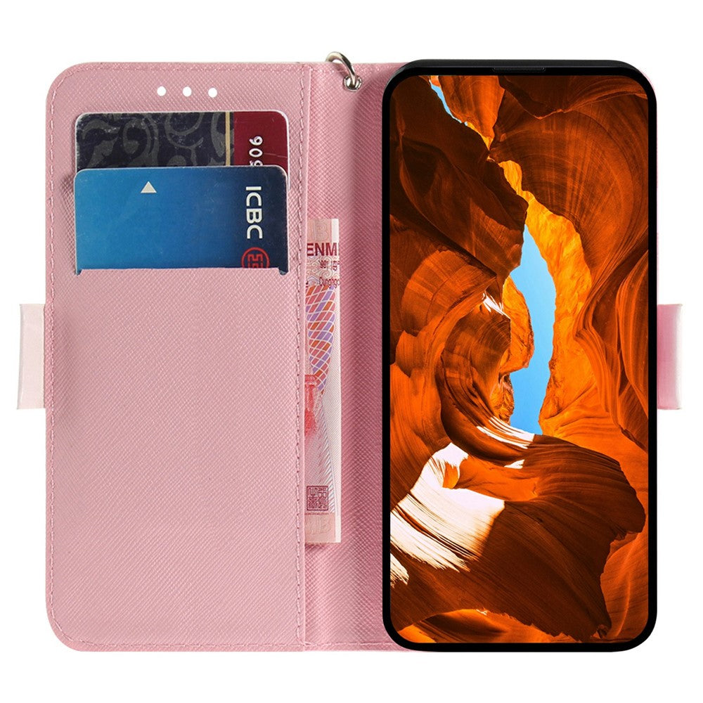 For Realme 15T 5G Case Pattern Printing Leather Wallet Phone Cover with Wrist Strap